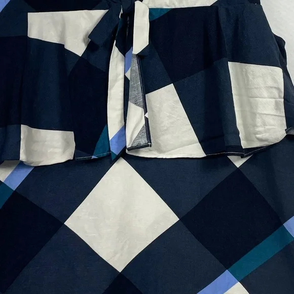 Ann Taylor Linen Blend LG Tank Top Plaid Boxy Coastal Lightweight Careerwear - Picture 9 of 16